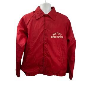 Surf City Beach Patrol Jacket – Fordham – Size Medium – Made in USA – Red
